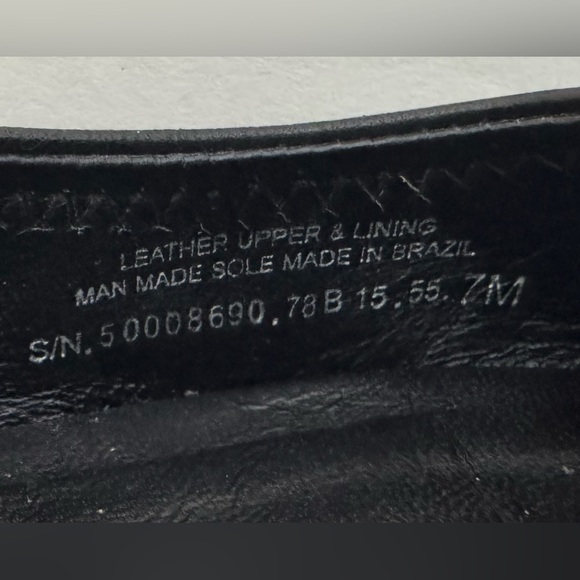 Tory Burch Reva Ballet-Mestico Flat Shoes, Black with Gold Logo, Size 7 - Picture 7 of 8